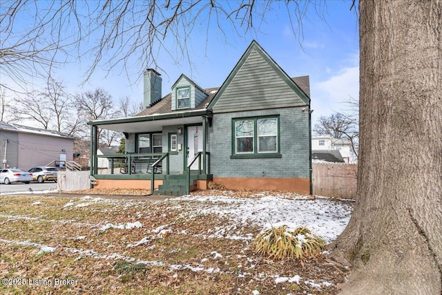 view of front of home featuring a porch