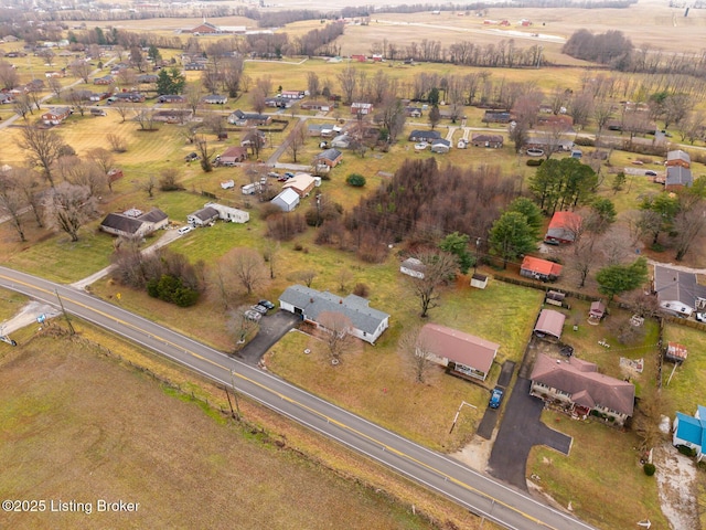 aerial view featuring a rural view