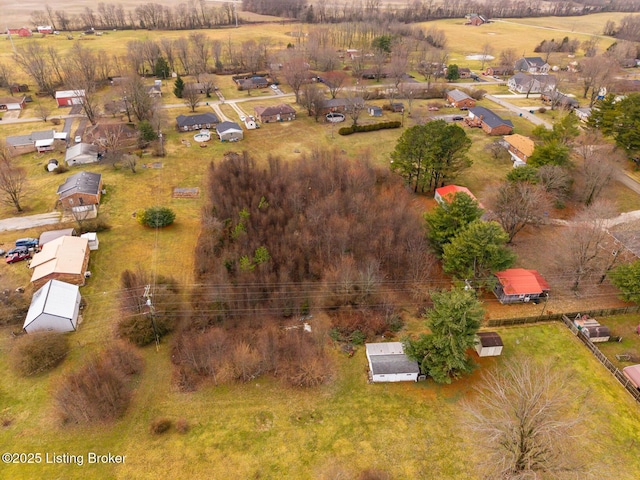 bird's eye view featuring a rural view