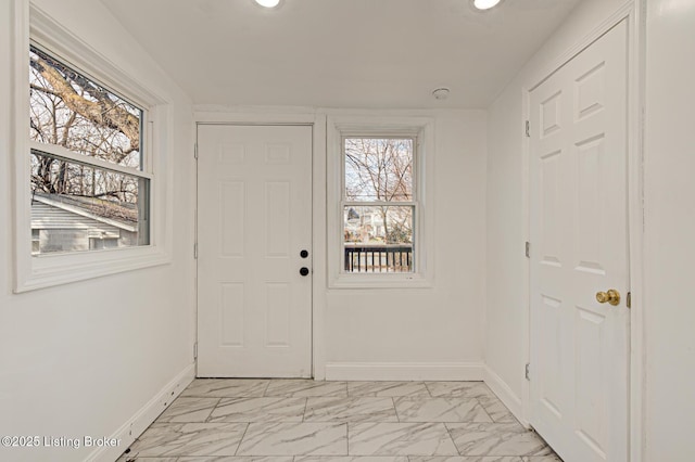 doorway with plenty of natural light