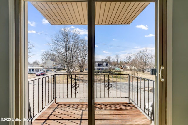 balcony featuring a residential view