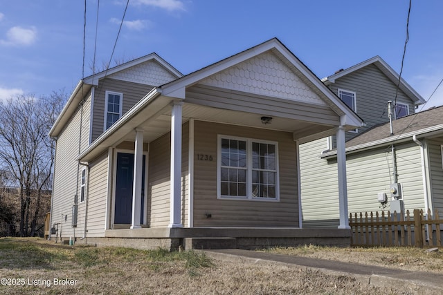 view of front of house with a porch