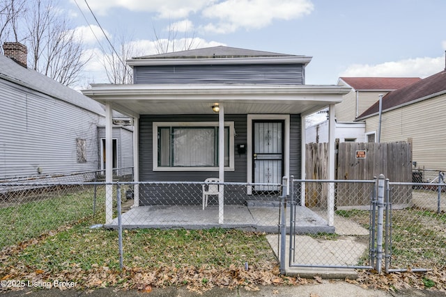 view of front of home with a porch