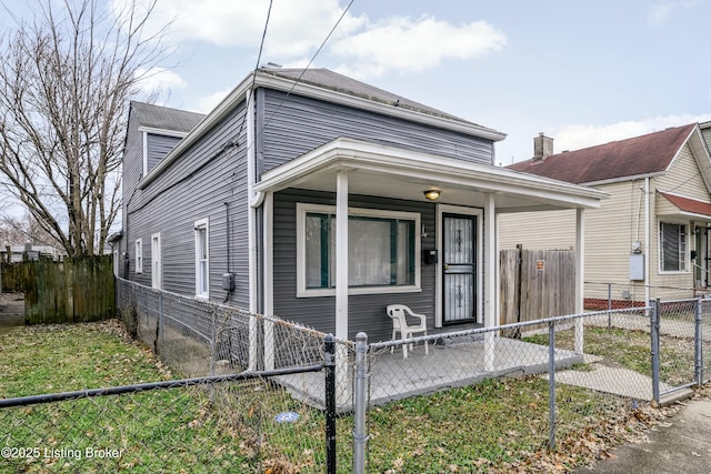 view of front of home with a porch