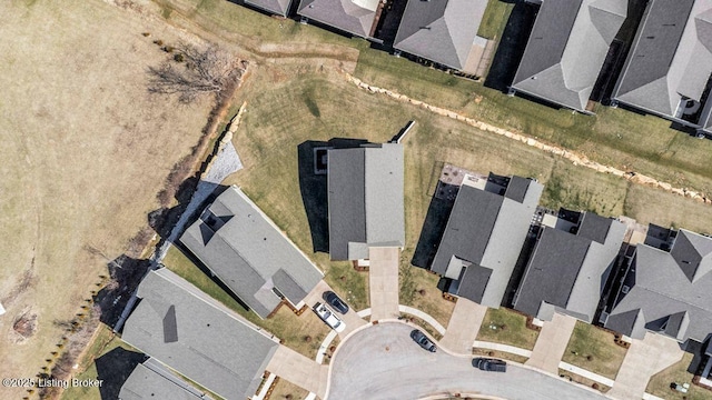 bird's eye view with a residential view