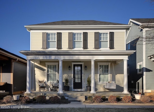 view of front of house featuring covered porch