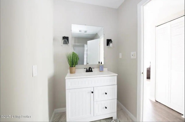 bathroom featuring vanity