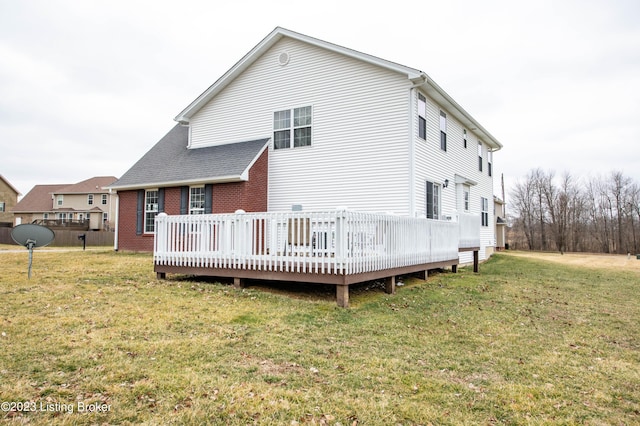 110 E Mandarin Ct, Elizabethtown, KY 42701 - back of property featuring a yard and a deck