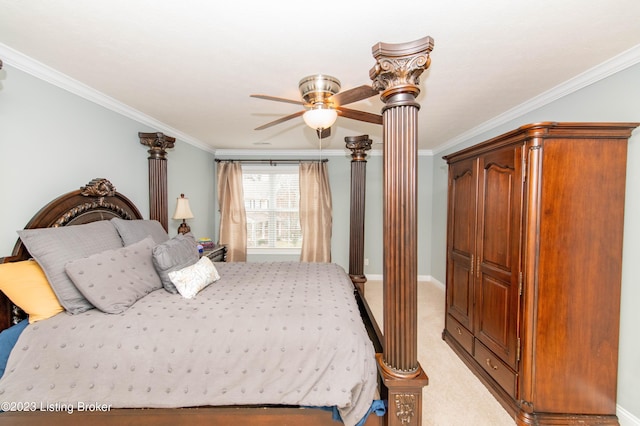 110 E Mandarin Ct, Elizabethtown, KY 42701 - carpeted bedroom with crown molding and ceiling fan