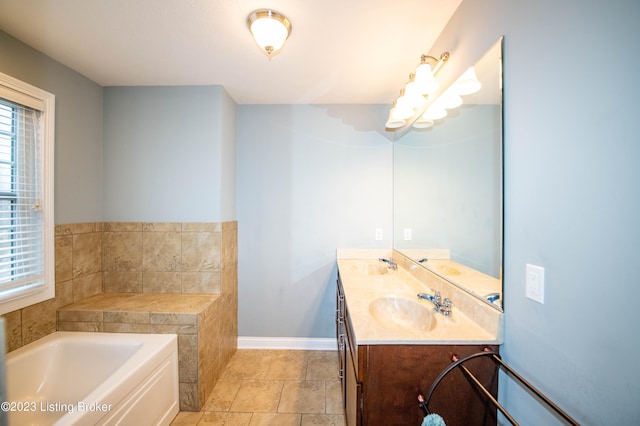 110 E Mandarin Ct, Elizabethtown, KY 42701 - bathroom with vanity and a washtub