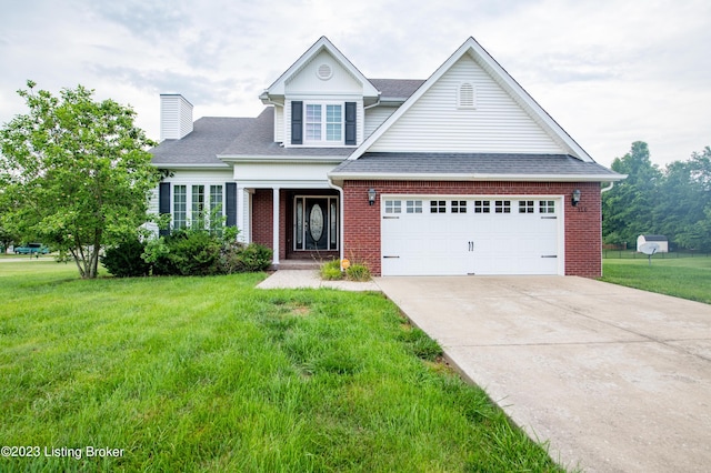 110 E Mandarin Ct, Elizabethtown, KY 42701 - view of front facade featuring a garage and a front yard