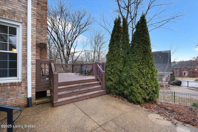 view of wooden terrace