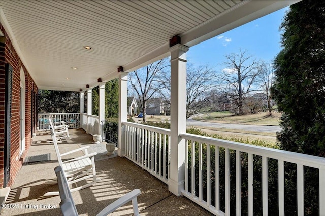 view of patio / terrace featuring a porch