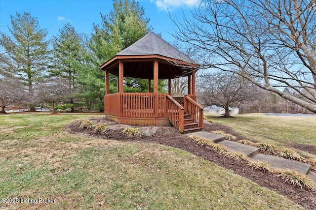 exterior space with a gazebo