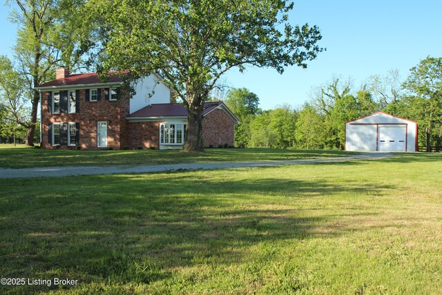 1472 Mulberry Pike, Eminence, KY 40019 - view of green lawn with an outbuilding and a detached garage