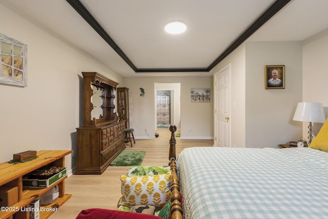 bedroom featuring light wood-type flooring