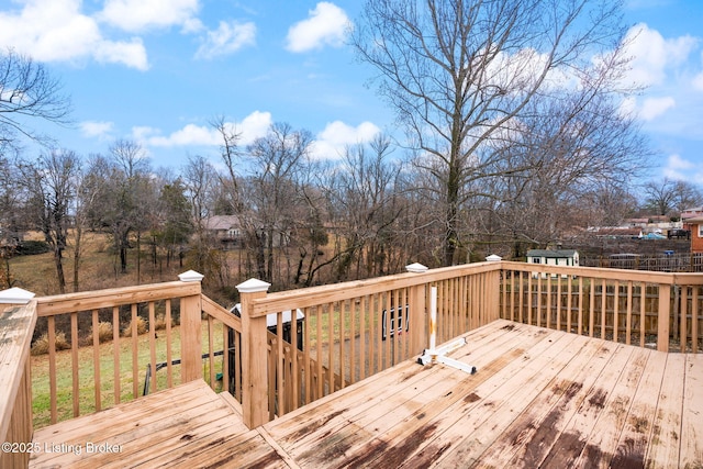 view of wooden deck