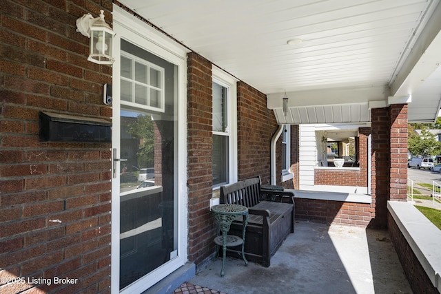 view of patio / terrace with a porch