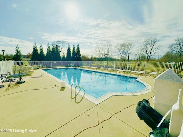 view of pool with a patio area