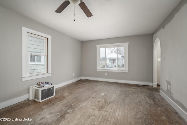 114 E Norwood Ave, Clarksville, IN 47129 - empty room featuring ceiling fan and wood-type flooring