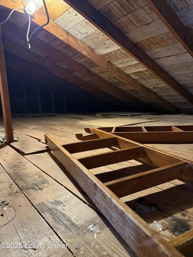 view of attic