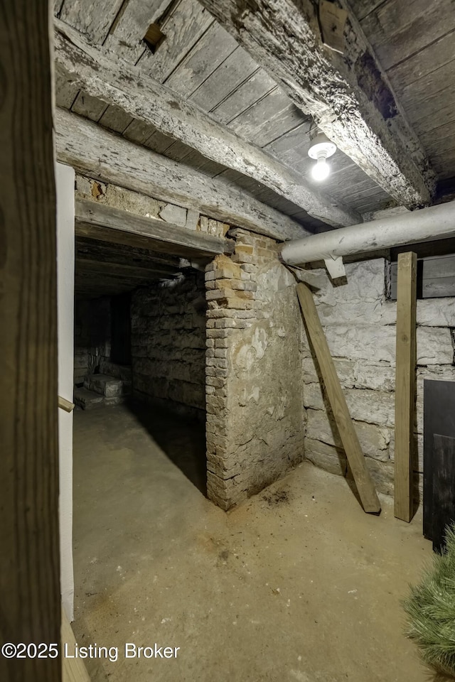 view of basement