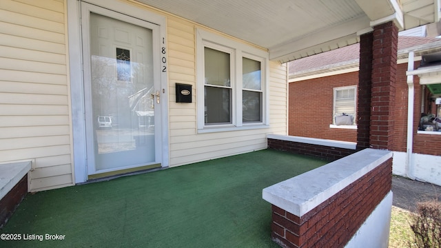 view of patio with covered porch