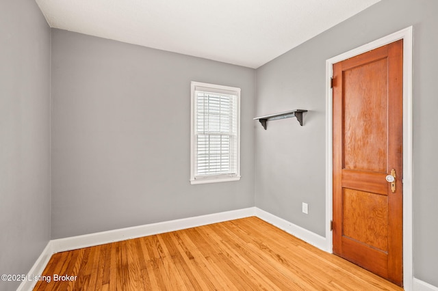 empty room featuring light hardwood / wood-style floors