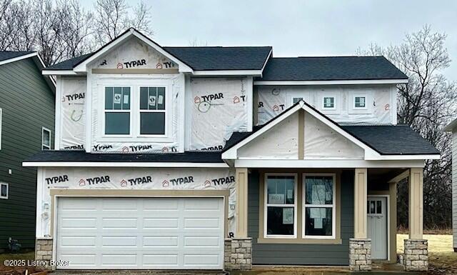 view of front of home featuring a garage