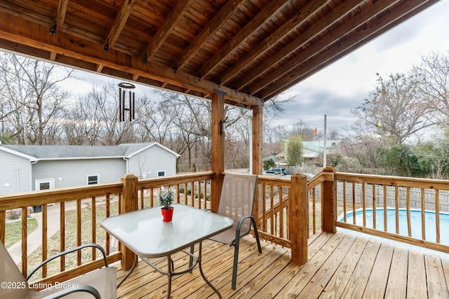 view of wooden deck