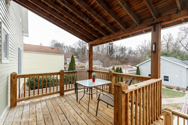 view of wooden terrace