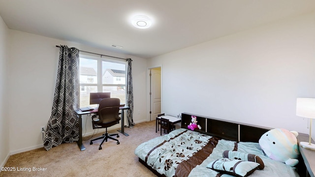 view of carpeted bedroom