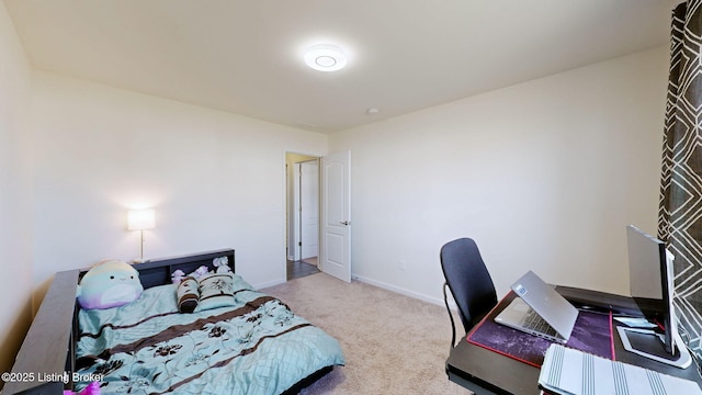 bedroom with carpet floors