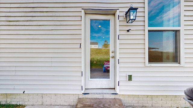 view of doorway to property