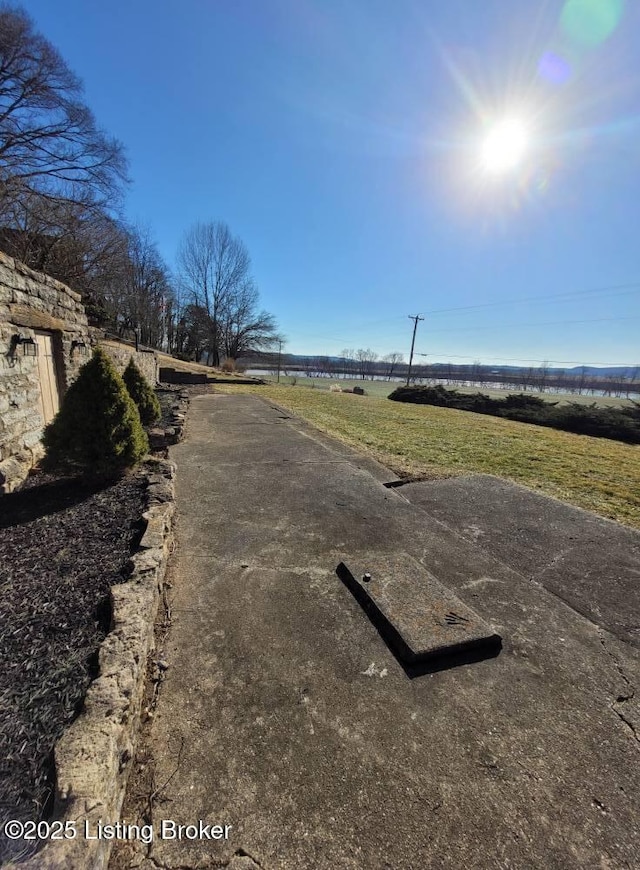 view of street featuring a rural view