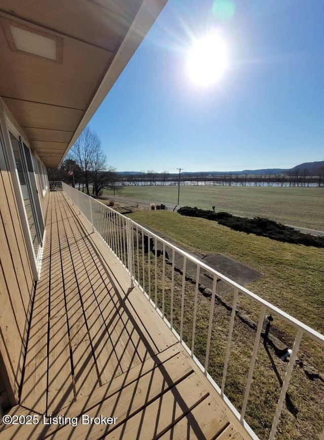 balcony with a rural view