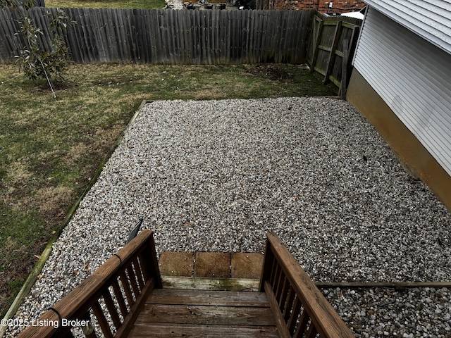 view of yard with a patio area