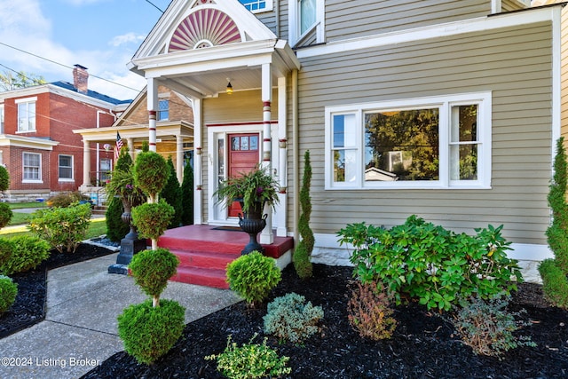 view of doorway to property