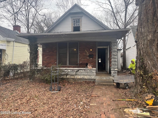 view of front of house featuring covered porch