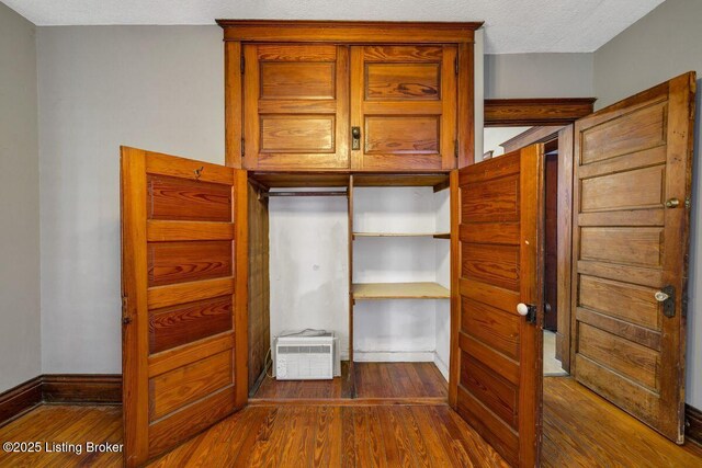 closet with a wall mounted AC