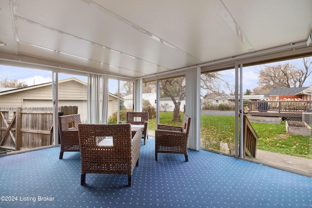 view of sunroom