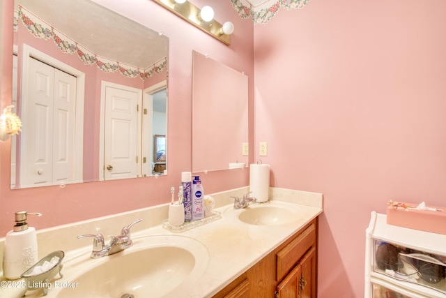 bathroom with vanity