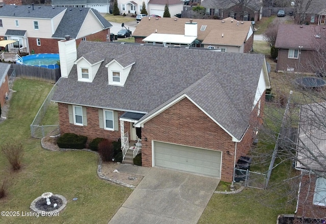 birds eye view of property