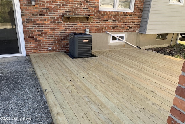 wooden terrace with central AC