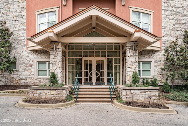 entrance to property with french doors