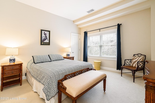 view of carpeted bedroom