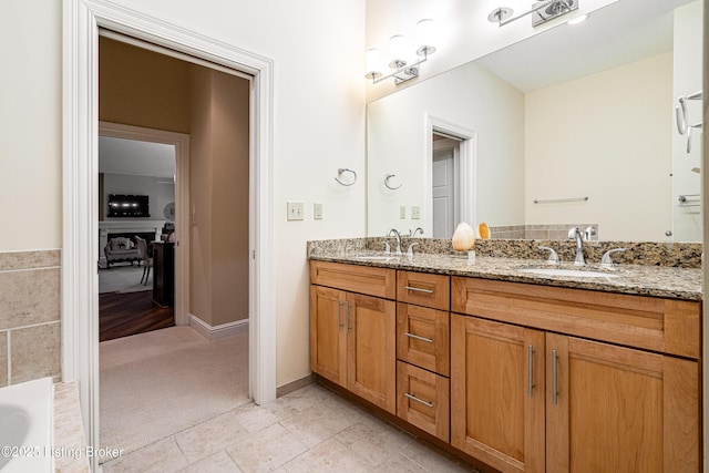 bathroom with vanity