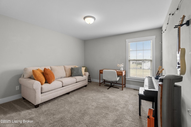 view of carpeted living room