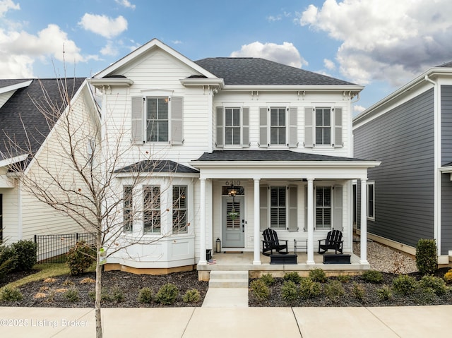 view of front of home with a porch