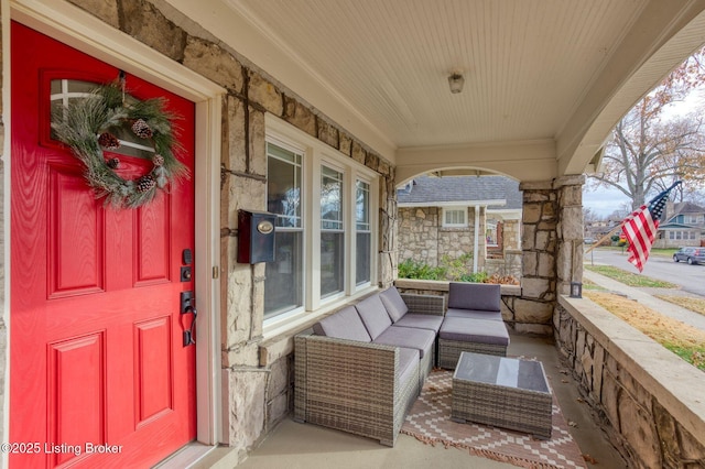 exterior space featuring a porch